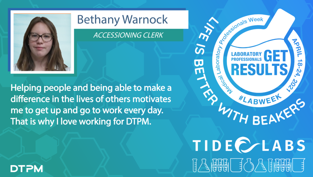 Lab Week 2021 quote from Tide employee Bethany Warnock